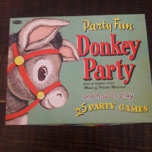1952 vintage pin the tail on the donkey game